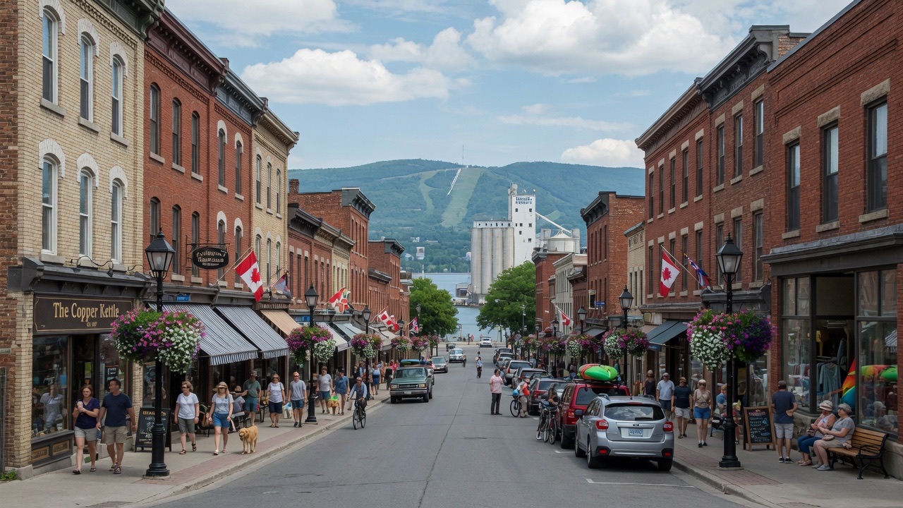 Historic Hurontario Street in downtown Collingwood, Ontario